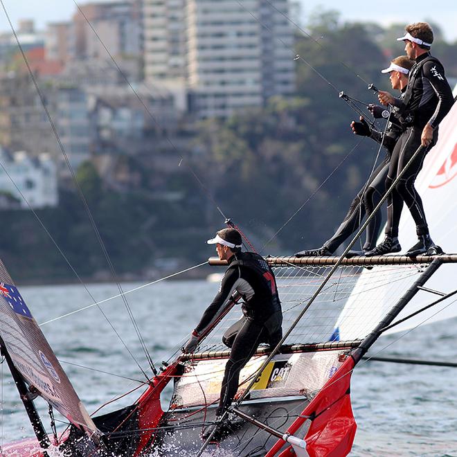 Gotta Love It 7 - 2014 JJ Giltinan 18ft Skiff Championship © Frank Quealey /Australian 18 Footers League http://www.18footers.com.au